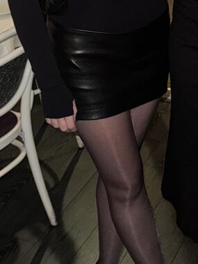 CULTNAKED Genuine Leather Mini Skort